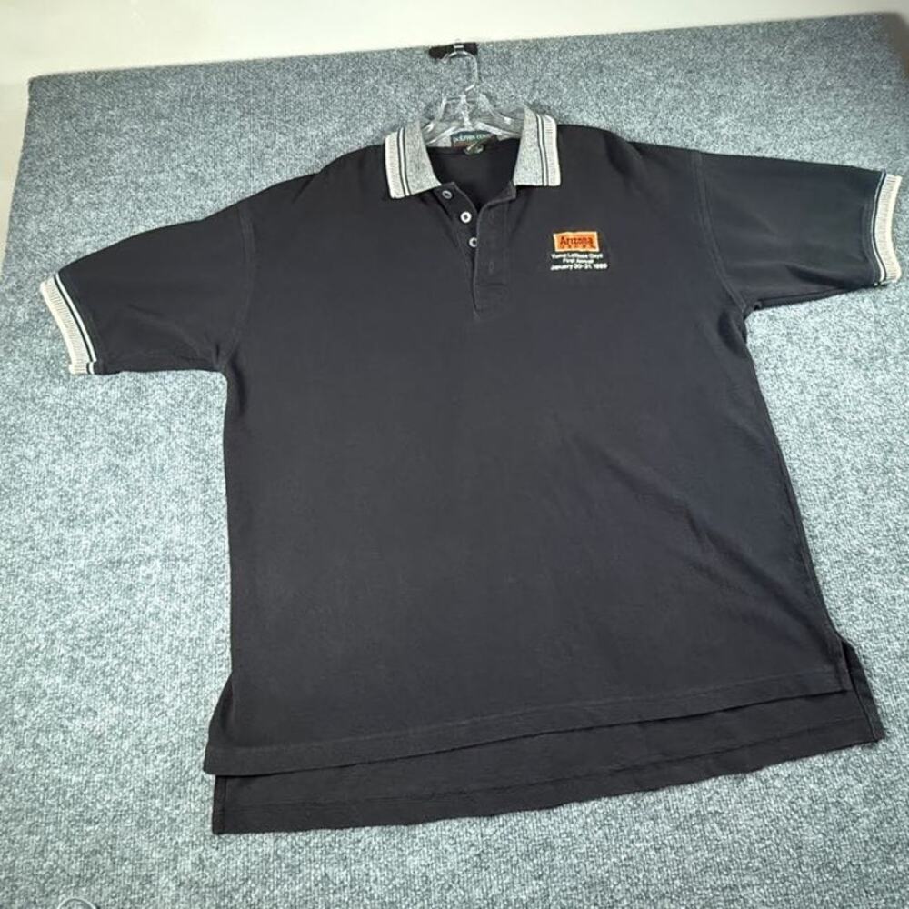 Vtg 90s Dolphin Cove Polo Shirt Mens XL Black Yuma Lettuce Days 1990 Made in USA